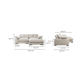 Davin 2 Piece Sectional - Sahara