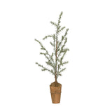 Potted Faux Atlas Tree - Ice Finish