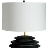 Accordion Round Table Lamp Ebony