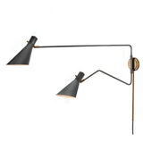 Western Double Sconce - Black