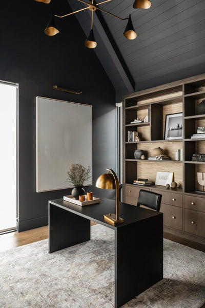 Oak U Desk - Black