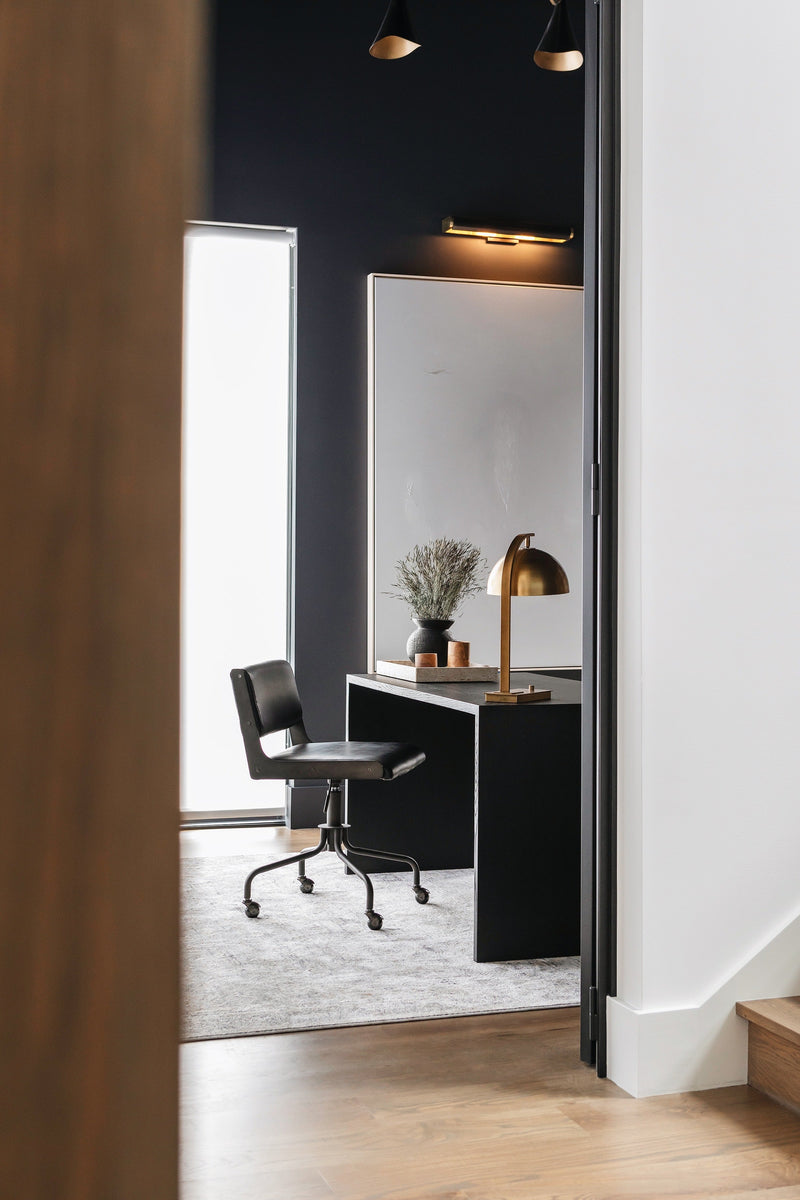 Oak U Desk - Black