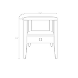 Hara 1 Drawer Accent Table - Natural Oak