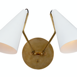 Clemente Double Sconce - White