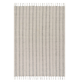Arven Striped Handmade Cotton Rug | Grey