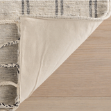 Arven Striped Handmade Cotton Rug | Grey