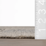 Zole Plaid Handmade Cotton Rug | Ivory