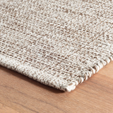 Marled Brown Woven Cotton Rug