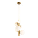 Tylie Vertical Pendant - Natural Brass