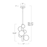 Tylie Vertical Pendant - Natural Brass