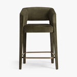 Amanda performance velvet counter stool