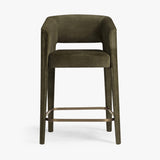 Amanda performance velvet counter stool