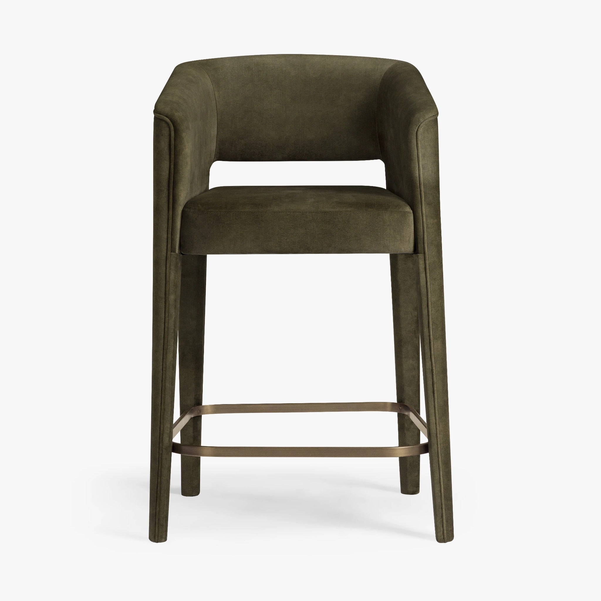Amanda performance velvet counter stool