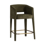 Amanda performance velvet counter stool