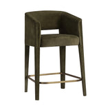 Amanda performance velvet counter stool
