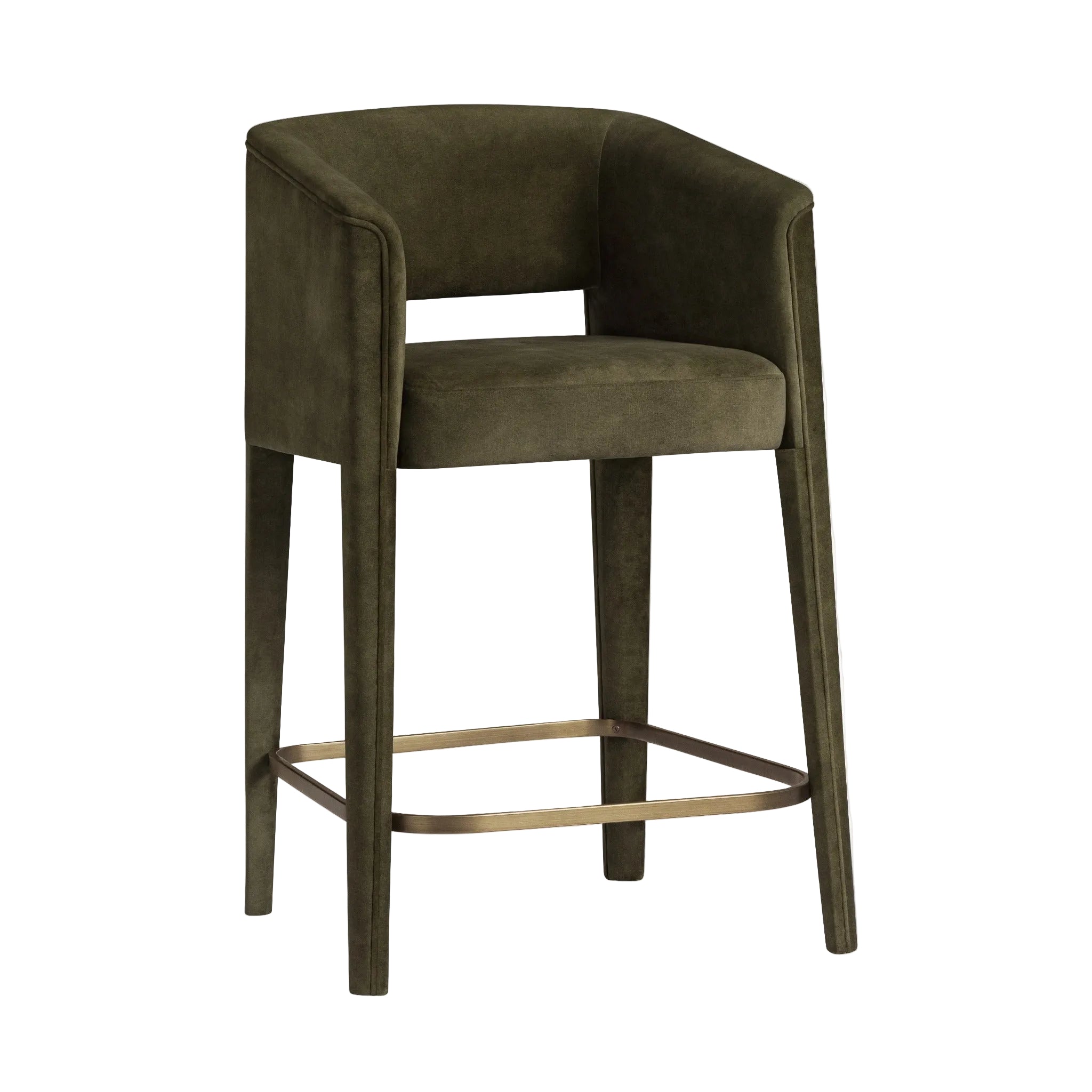Amanda performance velvet counter stool