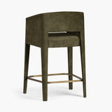 Amanda performance velvet counter stool