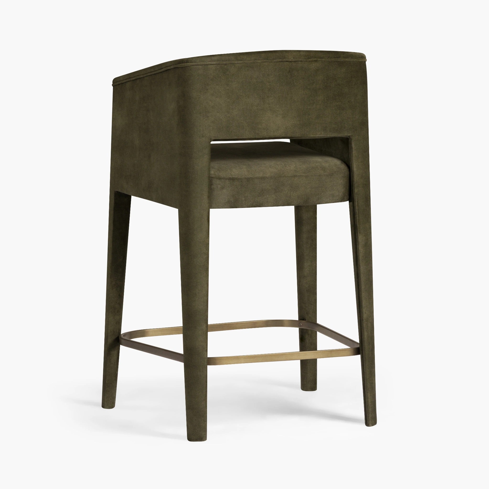 Amanda performance velvet counter stool