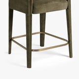 Amanda performance velvet counter stool