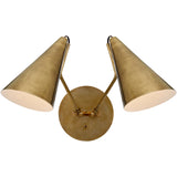 Clemente Double Sconce - Antique Brass