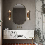 Beatrix Beige Bath Wall Sconce