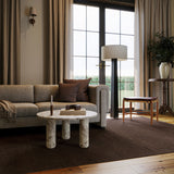 Nate Berkus Hollis Solid Wool Cozy Area Rug - Dark Brown