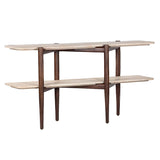 Terrace Travertine Oak Console Table