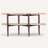 Terrace Travertine Oak Console Table