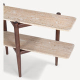 Terrace Travertine Oak Console Table