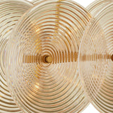 Whirlwind Rectangular Gold Chandelier