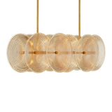 Whirlwind Rectangular Gold Chandelier