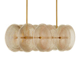 Whirlwind Rectangular Gold Chandelier