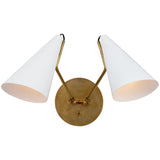 Clemente Double Sconce - White