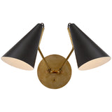 Clemente Double Sconce - Black