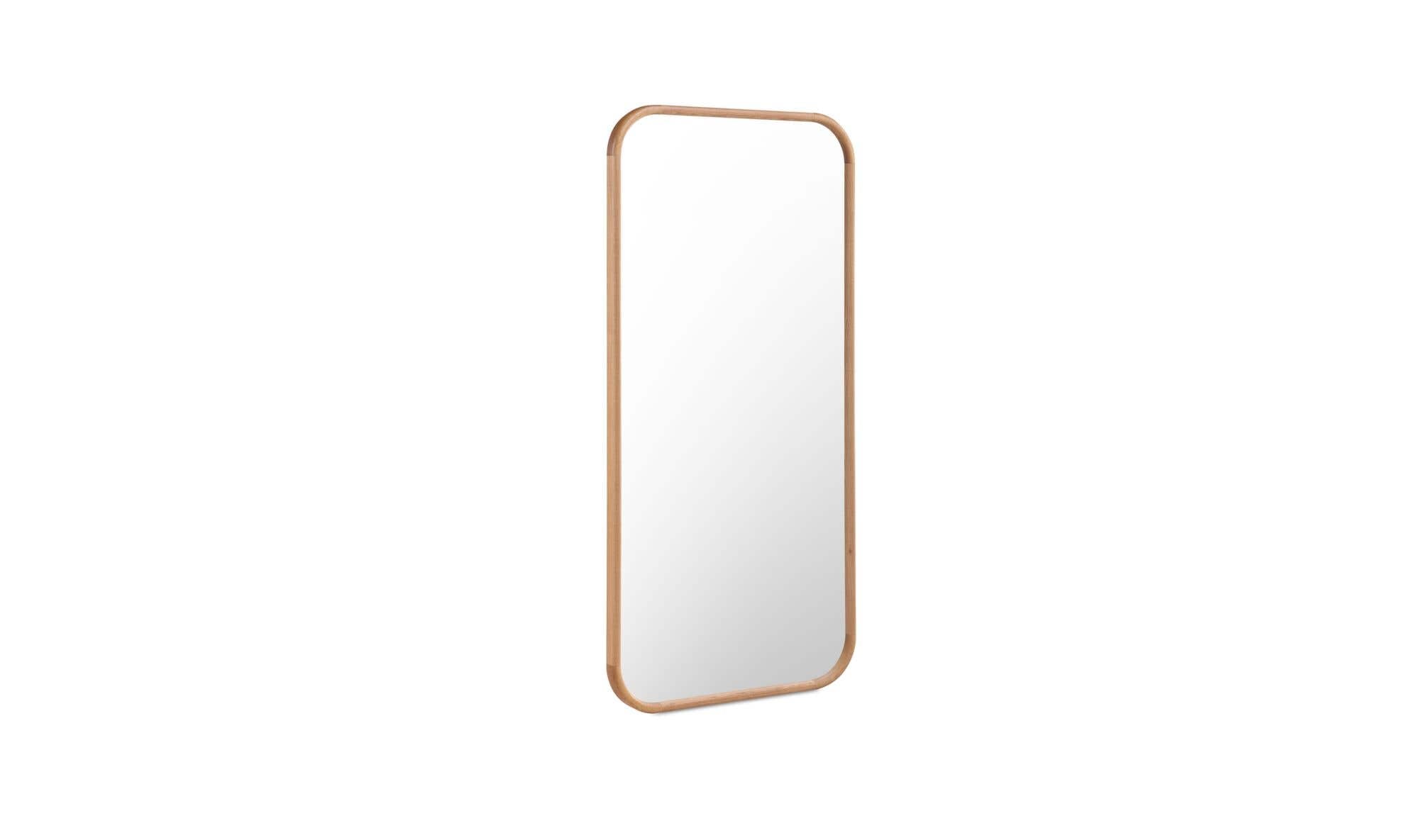 Kai Floor Mirror Oak – angled view