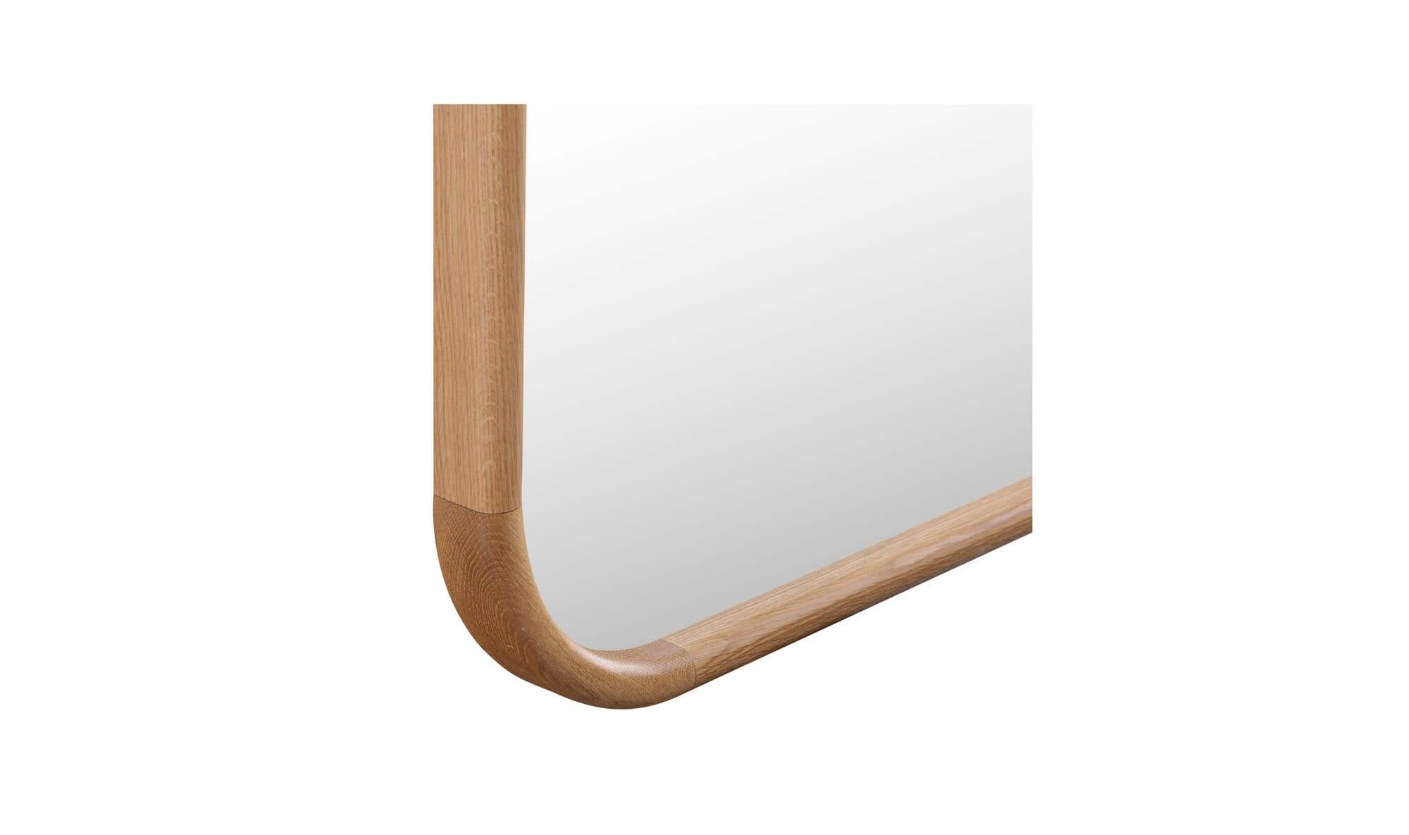 Kai Floor Mirror Oak – oak frame detail