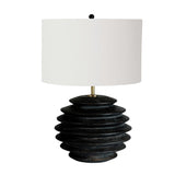 Accordion Round Table Lamp Ebony