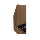 Redden King Storage Bed Light Brown – fabric detail