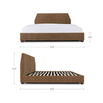 Redden King Storage Bed Light Brown – dimensions