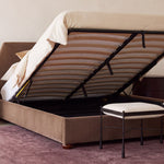 Redden King Storage Bed Light Brown – upholstery lifestyle