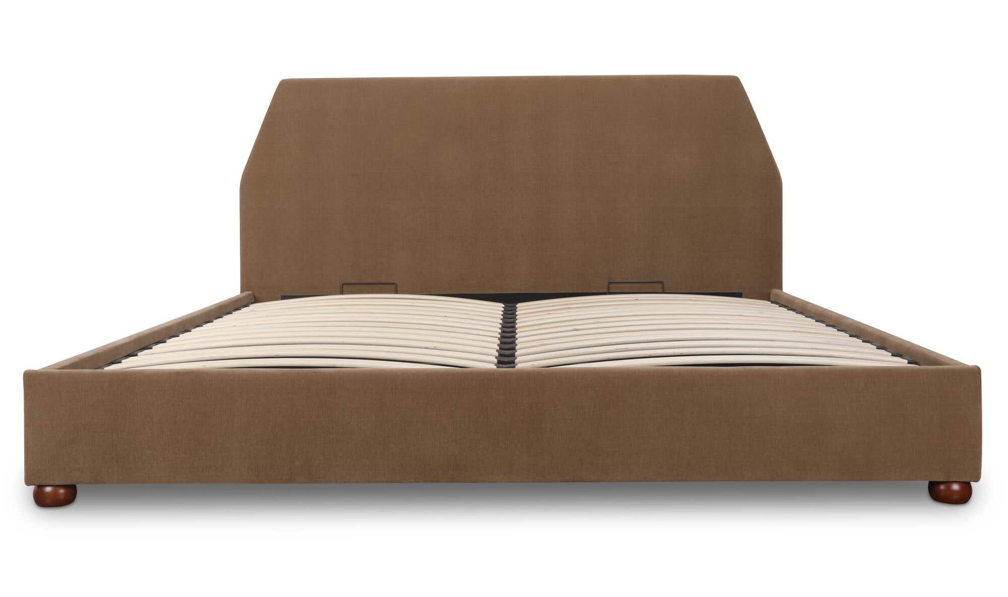 Redden King Storage Bed Light Brown – front view