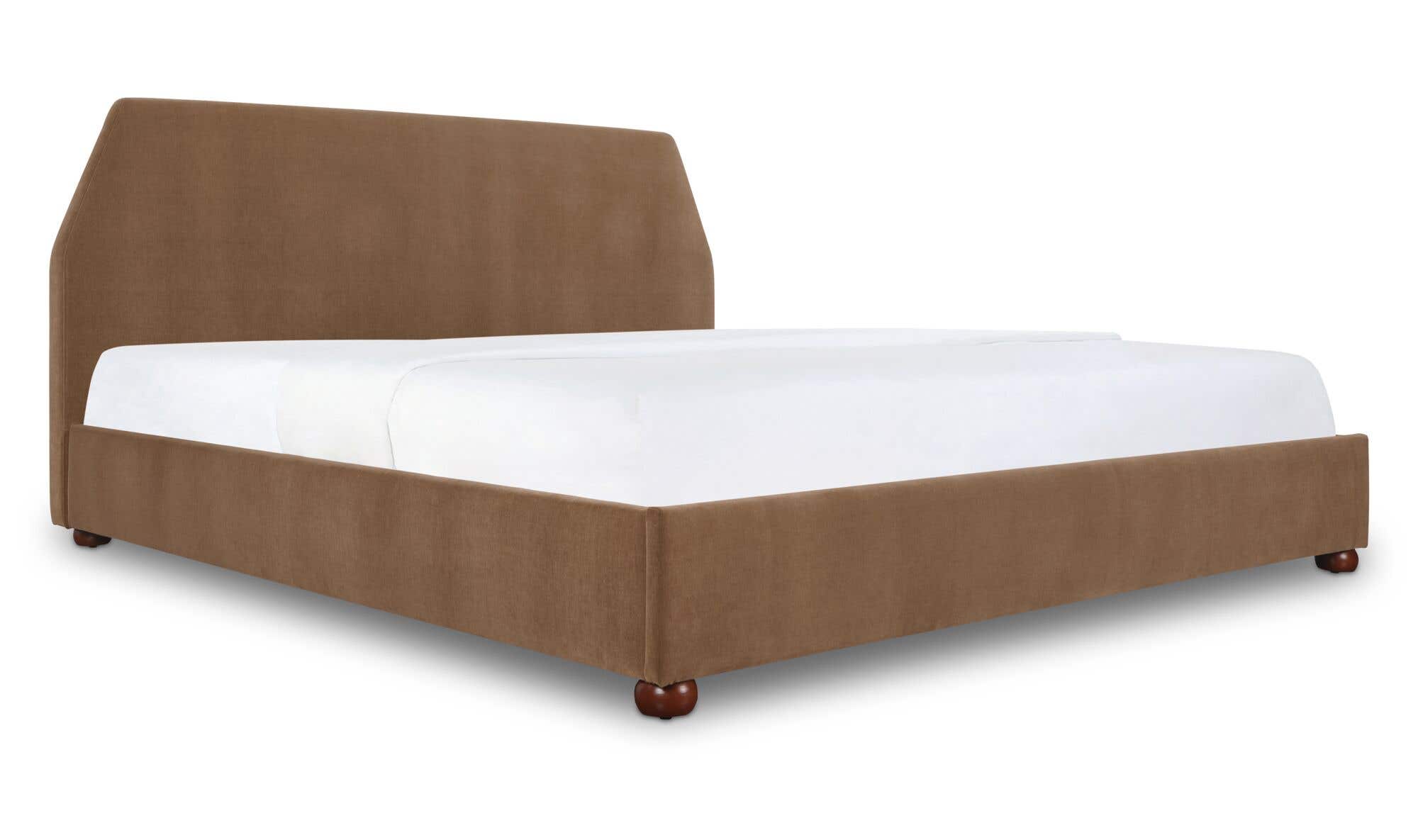 Redden King Storage Bed Light Brown – angled detail