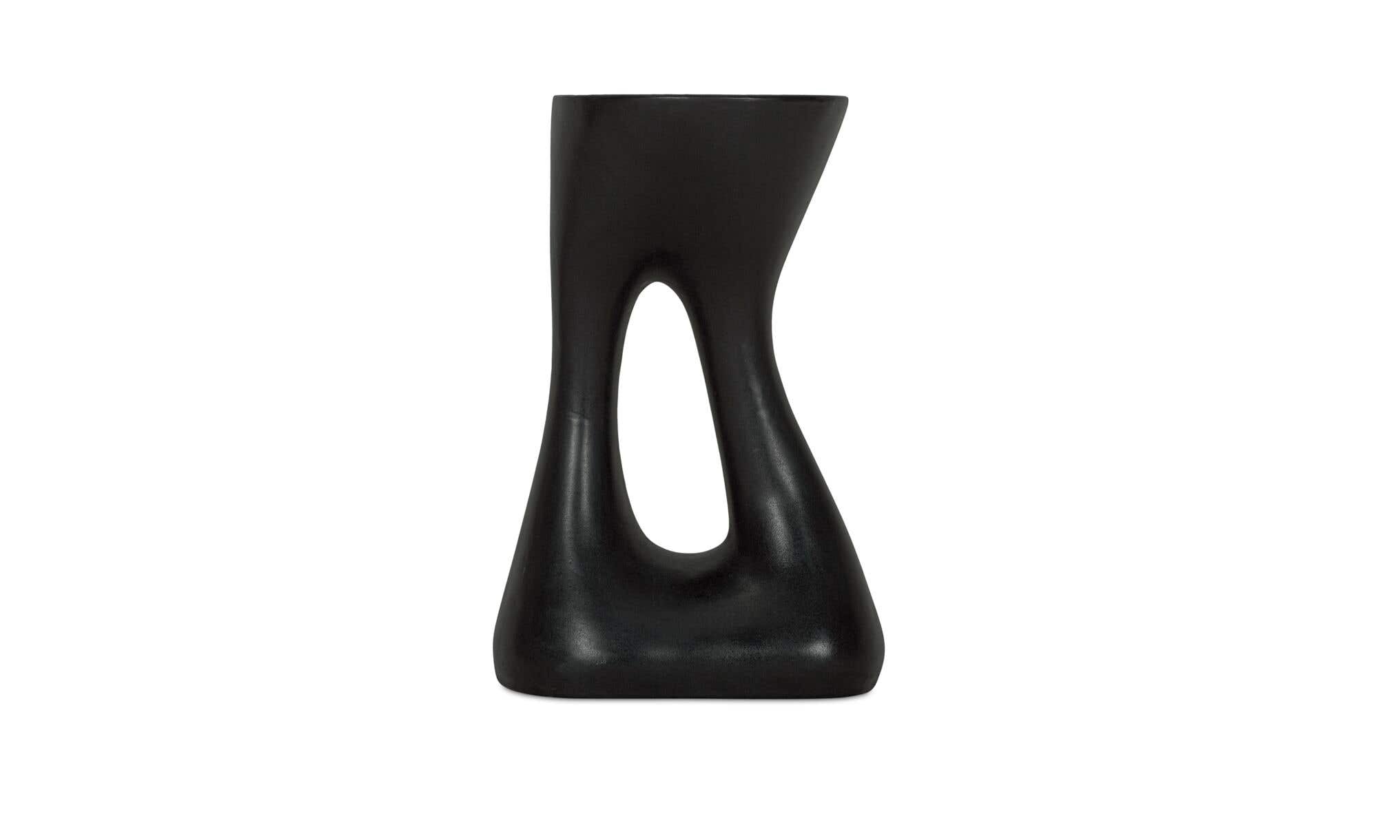 Rothko Tall Outdoor Side Table Black – front view