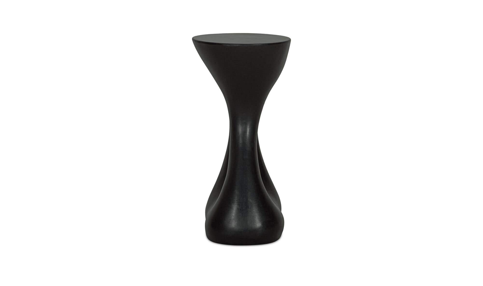 Rothko Tall Outdoor Side Table Black – right side