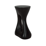 Rothko Tall Outdoor Side Table Black – back angle