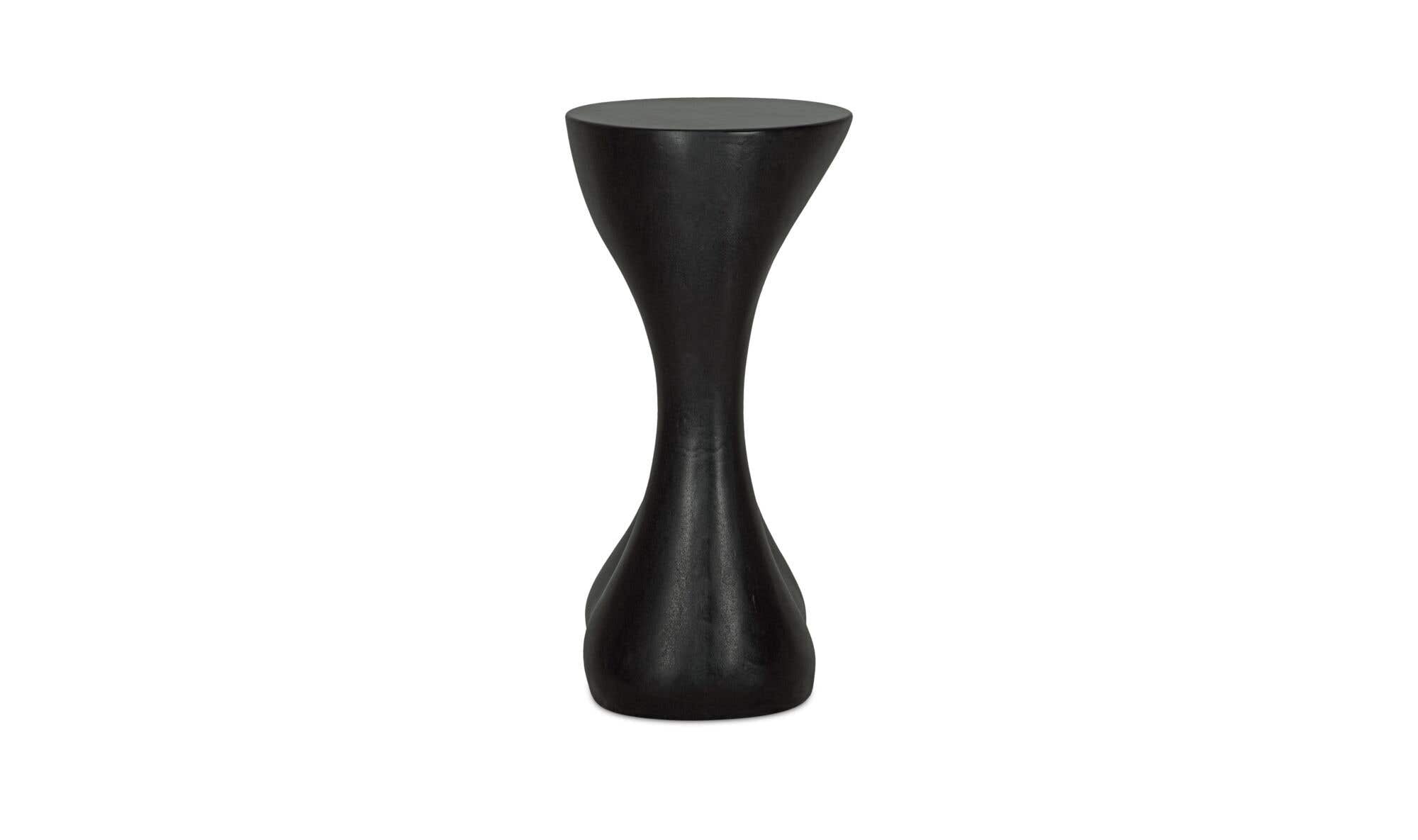 Rothko Tall Outdoor Side Table Black – left side