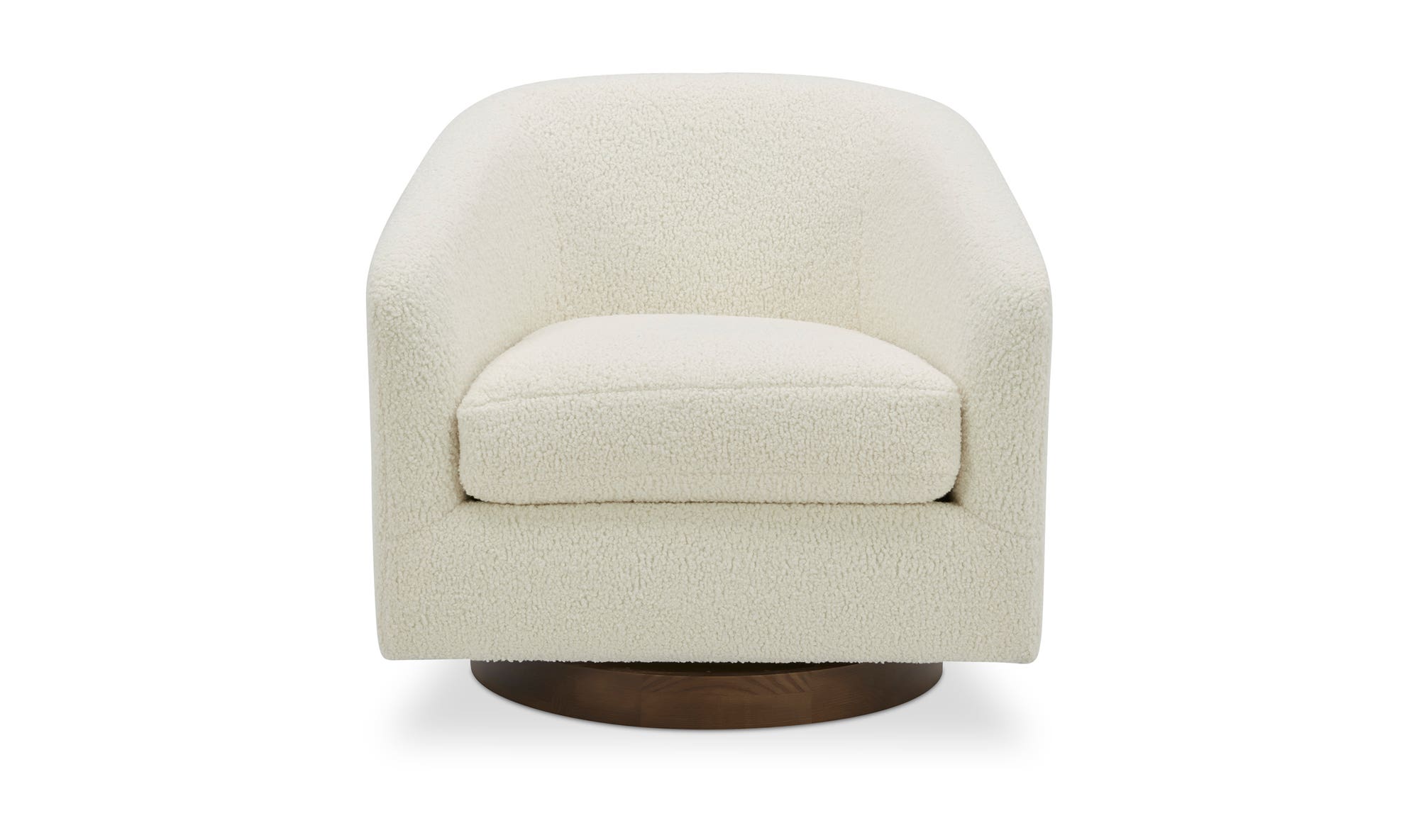 Willfarrow Swivel Chair Shearling White – front view