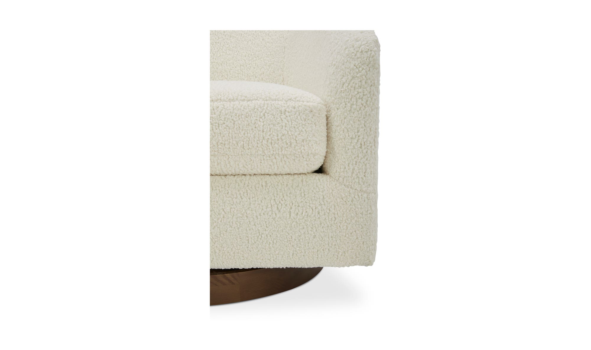 Willfarrow Swivel Chair Shearling White – base detail