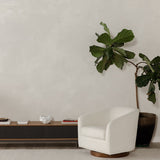 Willfarrow Swivel Chair Shearling White – upholstery lifestyle