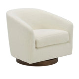 Willfarrow Swivel Chair Shearling White – right angle